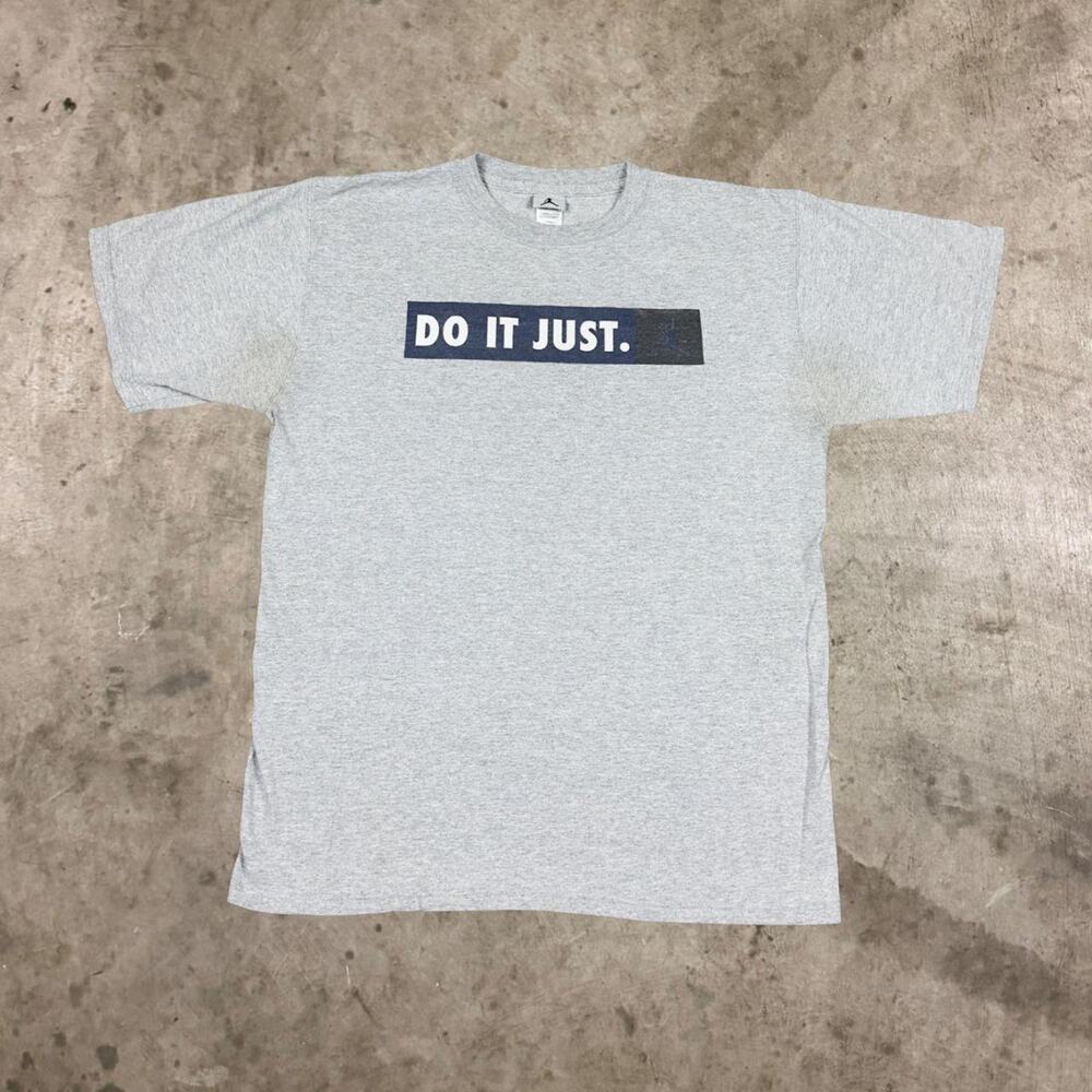 Vintage Jordan Do It Just Jumpman Graphic Tee Retro T-Shirt Gray Mens Size XL